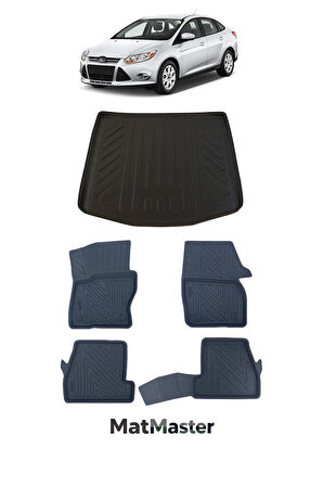 Ford Focus 2011 Model 5D Premium Ekstra Havuzlu Paspas Ve Bagaj Havuzu Set