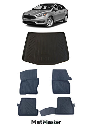Ford Focus 2015 Model 5D Premium Ekstra Havuzlu Paspas Ve Bagaj Havuzu Set