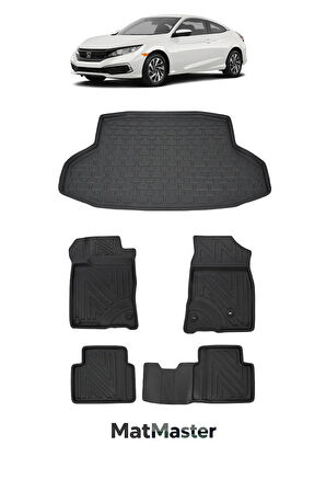 Honda Civic FC5 2019 Model 5D Premium Ekstra Havuzlu Paspas Ve Bagaj Havuzu Set