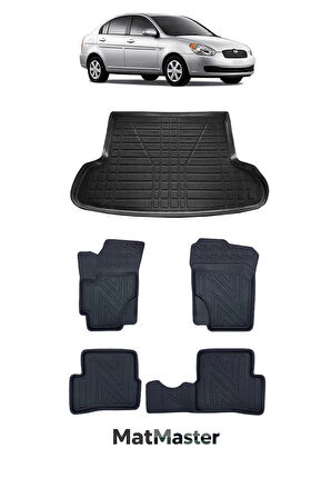 Hyundai Accent Era 2010 Model 5D Premium Ekstra Havuzlu Paspas Ve Bagaj Havuzu Set