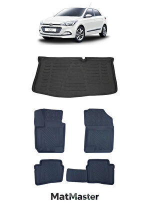 Hyundai i20 2018 Model 5D Premium Ekstra Havuzlu Paspas Ve Bagaj Havuzu Set