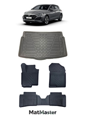 Hyundai i20 2023 Model 5D Premium Ekstra Havuzlu Paspas Ve Bagaj Havuzu Set
