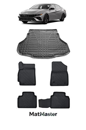 Hyundai Elantra 2024 Model 5D Premium Ekstra Havuzlu Paspas Ve Bagaj Havuzu Set