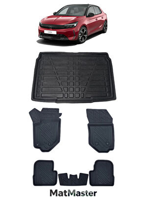 Opel Corsa F 2025 Model 5D Premium Ekstra Havuzlu Paspas Ve Bagaj Havuzu Set