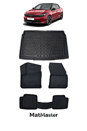 Opel Corsa Elektrikli 2021 Model 5D Premium Ekstra Havuzlu Paspas Ve Bagaj Havuzu Set