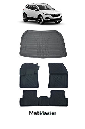 Opel Grandland 2017 Model 5D Premium Ekstra Havuzlu Paspas Ve Bagaj Havuzu Set