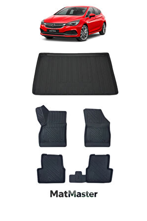 Opel Astra K 2020 Model 5D Premium Ekstra Havuzlu Paspas Ve Bagaj Havuzu Set