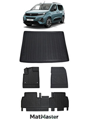 Opel Combo 2026 Model 5D Premium ELstra Havuzlu Paspas Ve Bagaj Havuzu Set