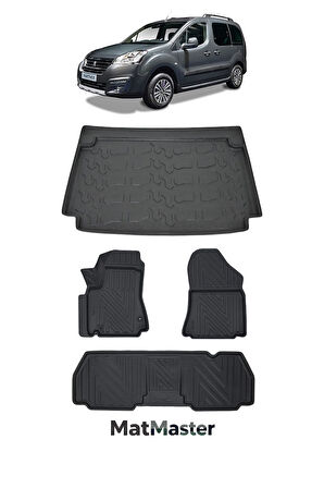 Peugeot Partner 2009 Model 5D Premium Ekstra Havuzlu Paspas Ve Bagaj Havuzu Set