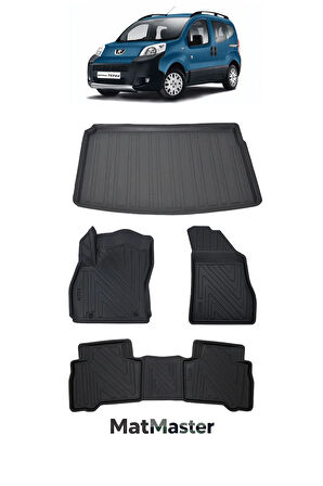 Peugeot Bipper 2012 Model 5D Premium Ekstra Havuzlu Paspas Ve Bagaj Havuzu Set
