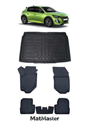 Peugeot 208 2024 Model 5D Premium Ekstra Havuzlu Paspas Ve Bagaj Havuzu Set