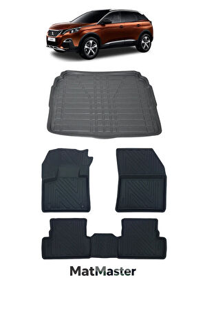 Peugeot 3008 2020 Model 5D Premium Ekstra Havuzlu Paspas Ve Bagaj Havuzu Set