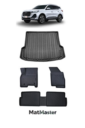 Chery Tiggo 7 Pro 2025 Model 5D Premium Ekstra Havuzlu Paspas Ve Bagaj Havuzu Set