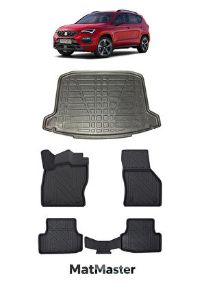 Seat Ateca 2023 Model 5D Premium Ekstra Havuzlu Paspas Ve Bagaj Havuzu Set