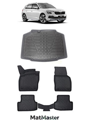 Skoda Kamiq 2025 Model 5D Premium Ekstra Havuzlu Paspas Ve Bagaj Havuzu Set