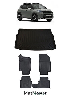Citroen C3 Aircross 2020 Model 5D Premium Ekstra Havuzlu Paspas Ve Bagaj Havuzu Set