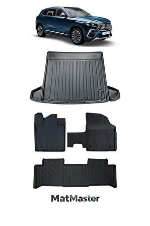 Togg T10X 2025 Model 5D Premium Ekstra Havuzlu Paspas Ve Bagaj Havuzu Set