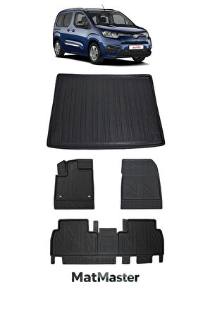 Toyota Proace City 2021 Model 5D Premium Ekstra Havuzlu Paspas Ve Bagaj Havuzu Set