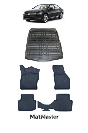 Volkswagen Passat B8 2020 Model 5D Premium Ekstra Havuzlu Paspas Ve Bagaj Havuzu Set