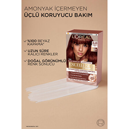 L’Oréal Paris Excellence Creme Nude Renkler Saç Boyası – 4UR Nude Koyu Kızıl