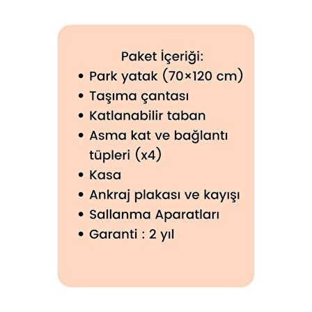 Gulz Lindo Oyun Parkı Bebek Beşik 70x120 Cm
