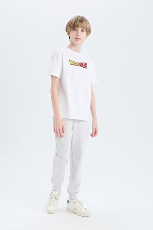 DeFacto Erkek Çocuk Dragon Ball Bisiklet Yaka Sırt Baskılı Kısa Kollu Tişört E3120A825SMWT34