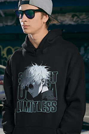 Anime Karakter Baskılı Unisex Oversize Hoodie