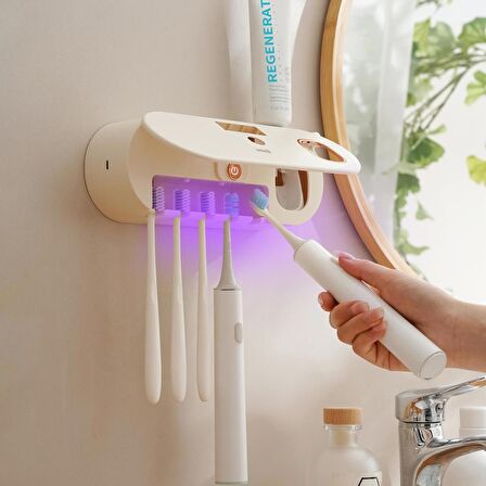 Mioji Mio UV5F 1200mAh Şarj Edilebilir UV Sterilizatörü Diş Fırçası Tutucusu