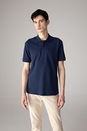 DeFacto Regular Fit Kısa Kollu Basic Düz Pike Kumaş Polo Tişört C1293AX24SPNV241