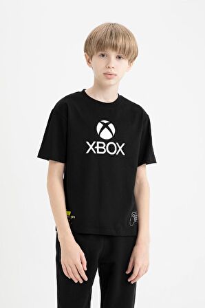 DeFacto Erkek Çocuk Xbox Bisiklet Yaka Kısa Kollu Tişört D9562A825SMBK81