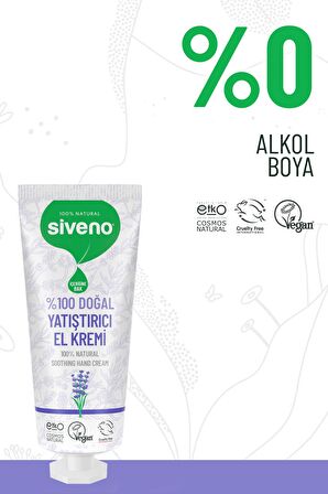 Siveno %100 Doğal El ve Vücut Kremi Lavanta Cilt Yatıştırıcı Onarıcı Yoğun Nemlendirici Vegan 30 ml