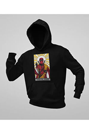 Deadpool Marvel Jesus Baskılı Unisex Oversize Hoodie