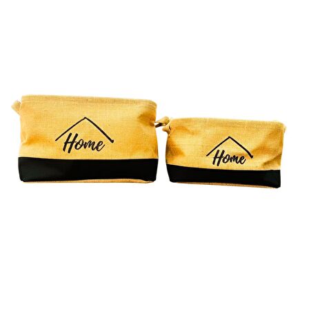 Home Jüt Hasır Ev Düzenleyici Mutfak Banyo Salon Sepeti Katlanır Sıvı Korumalı İkili Set O-K