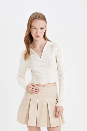 DeFacto Coool Slim Fit Polo Yaka Triko Kazak X4929AZ24AUER103