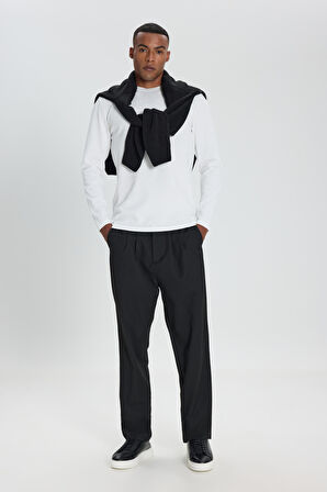 Standart Fit Normal Kesim Bisiklet Yaka Triko Kazak