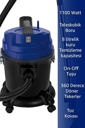 Awox Neto Vc20 Elektirikli Süpürge Mavi