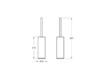 VitrA Origin A4489334 Tuvalet Fırçalığı, Yerden, Fırçalı Nikel