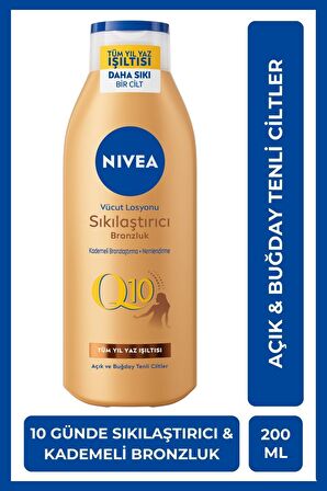 Nivea SUN Nemlendirici Güneş Sonrası Spreyi 200ml, Q10 Sıkılaştırıcı ve Bronzlaştırıcı Vücut Losyonu 200ml