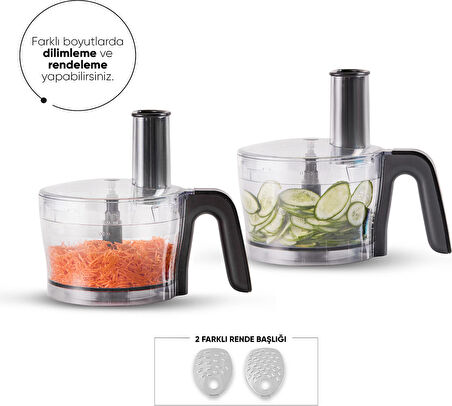 Karaca Mastermaid Power Essential Iconic Beige Mutfak Robotu, Blender Seti 2000 W