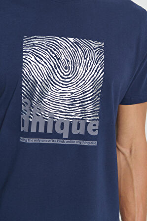 Comfort Fit Rahat Kesim %100 Pamuk Bisiklet Yaka Tişört