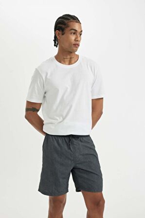 DeFacto Regular Fit File Astarlı Kısa Boy Deniz Şortu B7279AX24HSGR474