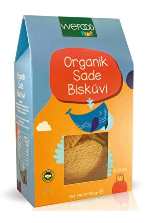 Wefood Kids Organik Sade Bisküvi 50 gr (Tereyağlı)