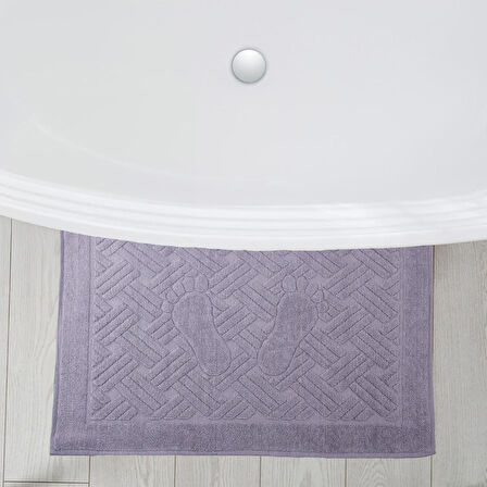 Homedius Banyo Zikzak Desenli Ultra Kalın Pamuk Ayak Havlusu 50x70 cm