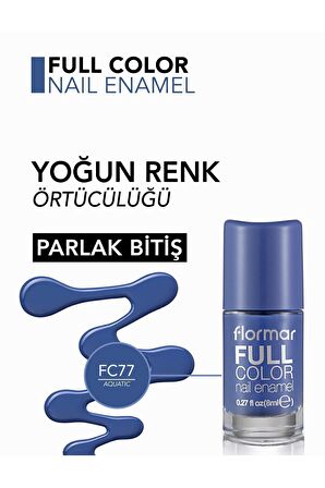 Flormar Full Color Ultra Yüksek Pigmentli & Parlak Bitişli Oje