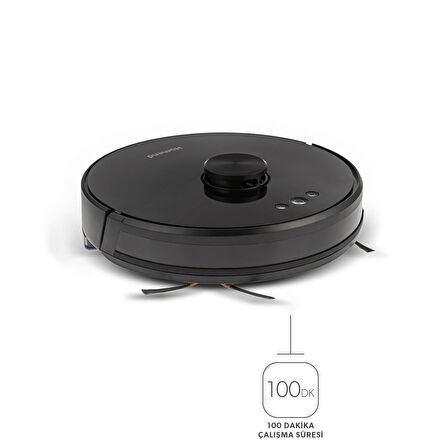 Homend Alex Laser 1282H Moplu ve Haritalamalı Akıllı Robot Süpürge Siyah