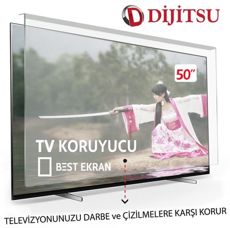 Dijitsu 50DQ33000 Tv Ekran Koruyucu - Dijitsu 50" inç 126cm KIRILMAZ Televizyon Ekran Koruyucu