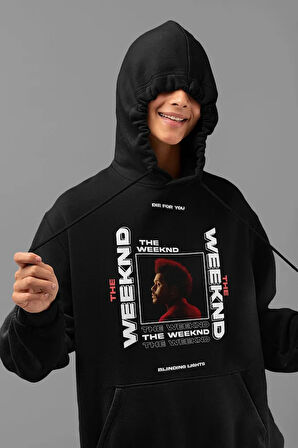 The Weeknd Die For You Baskılı Unisex Oversize Rapper Hoodie