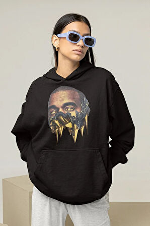Tasarım Drake Rapper Baskılı Unisex Oversize Hoodie