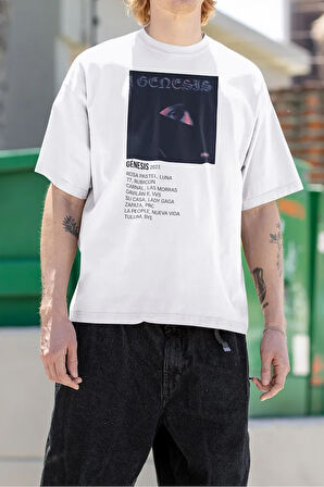 2023 Genesis Rapper Baskılı Unisex Tişört, Oversize Rap Tişört