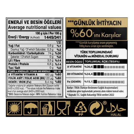 Yayla Baldo Pirinç ve Zenginleştirilmiş Pirinç Ürünü (A+B9+Fe) 1 kg x5